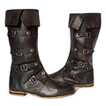 Medieval Leather Boots 4 Buckle Long Boot C5211