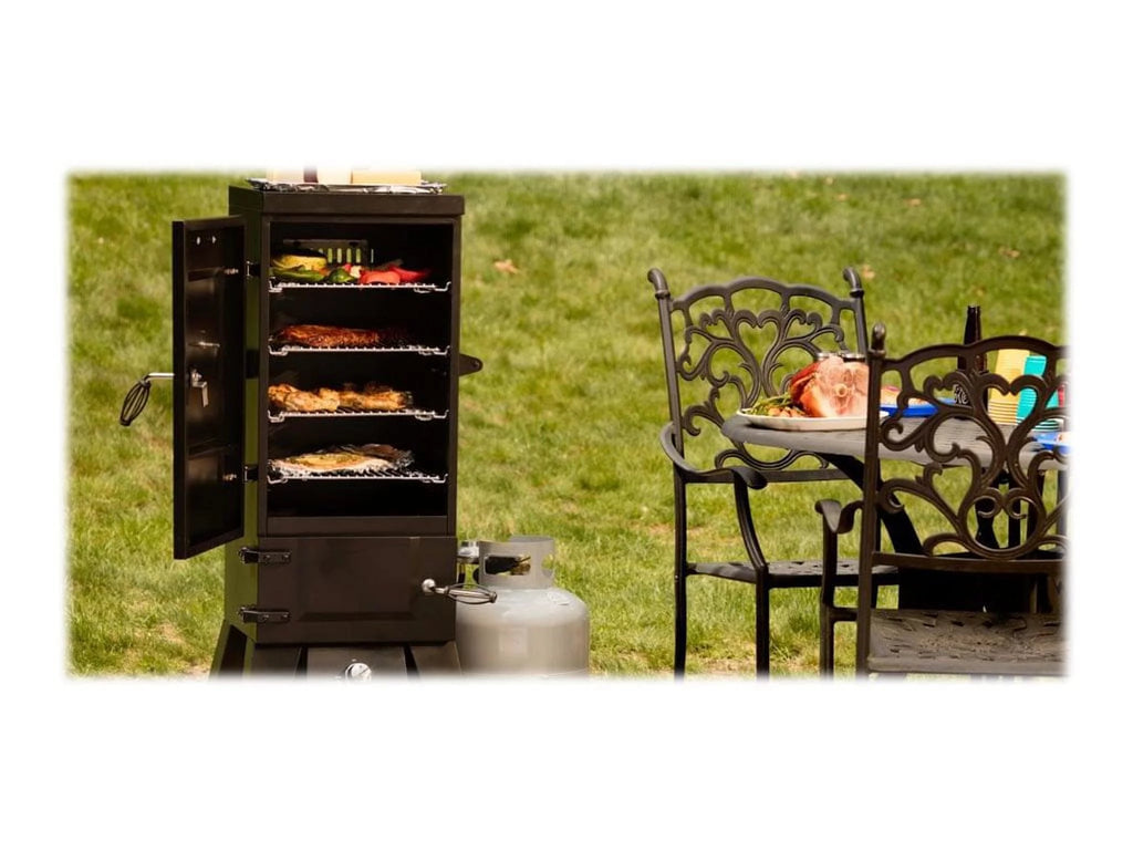 Black 36 Inch Propane Smoker with 4 Racks W135623