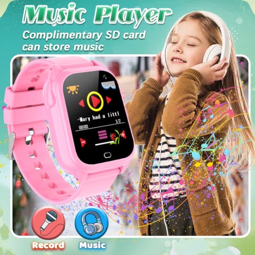 Kids Waterproof Smart Watch with 26 Games Camera 1.44" Touchscreen M61264