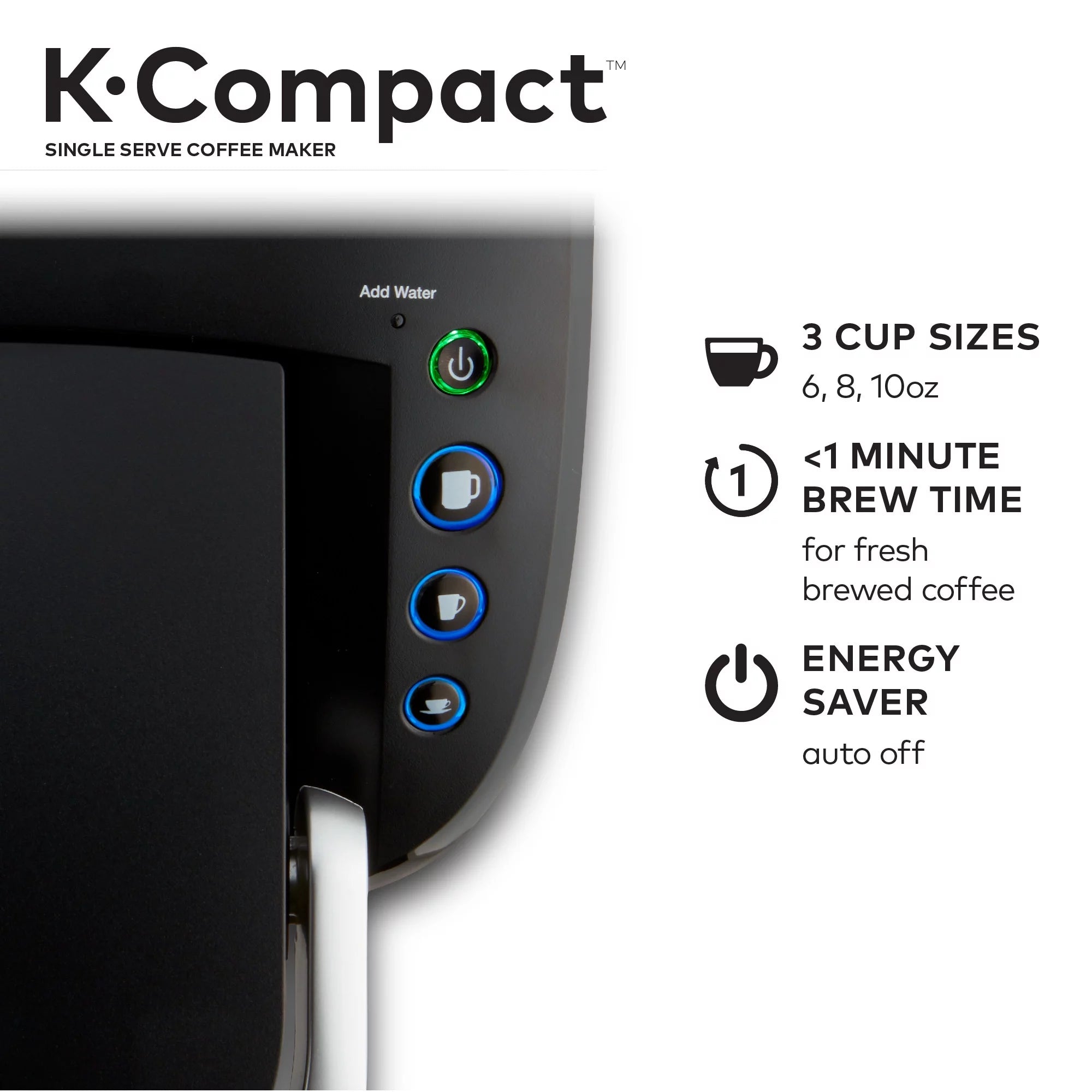 Black Single-Serve K-Cup Pod Coffee Maker F5671