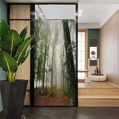Stained Glass Forest Green Window Film 35.4 inch by 78.7 inch W121835