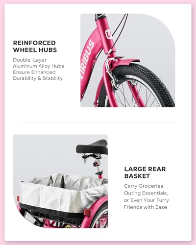 20 inch 7 Speed Folding Adult Tricycle with Dual Chain N41601