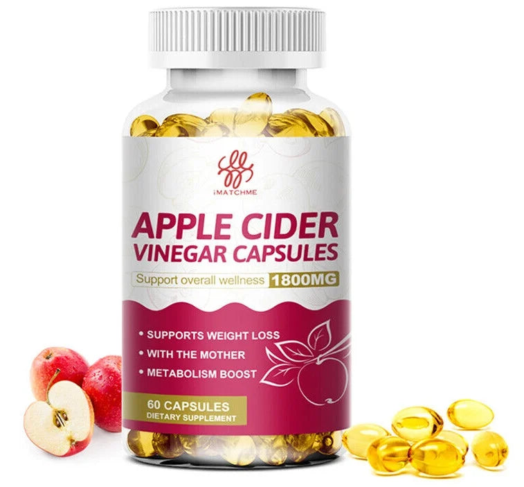Apple Cider Vinegar Capsules 1800mg 60 Count S2193