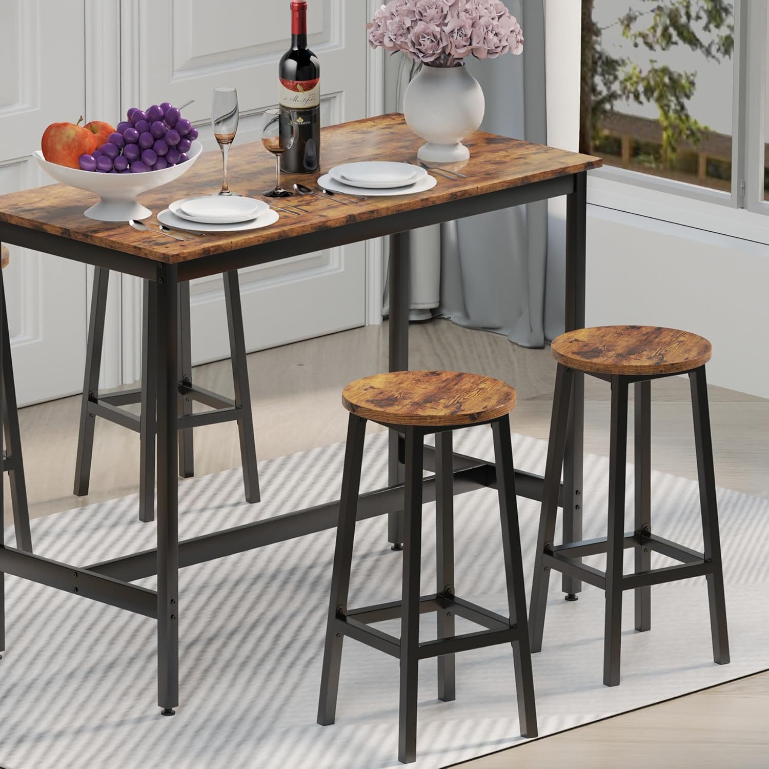 3-Tier Narrow Side Table with Magazine Holder A242