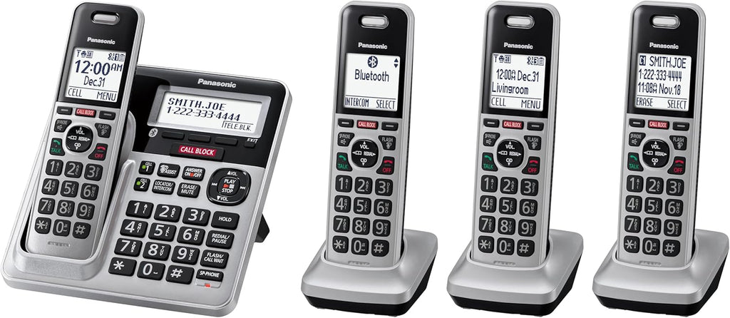 4-Handset DECT 6.0 Bluetooth Phone Bundle J587376