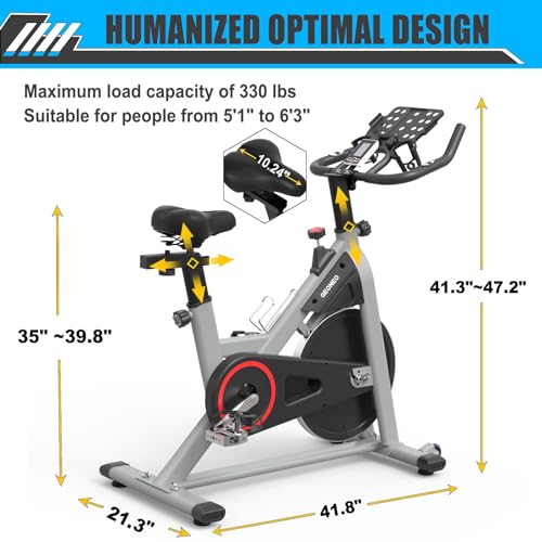 Exercise Bike with LCD Monitor and 35 LBS Flywheel U2017