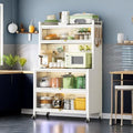 Black 5 Tier Kitchen Baker's Rack with Storage Cabinet and Flip Door F429