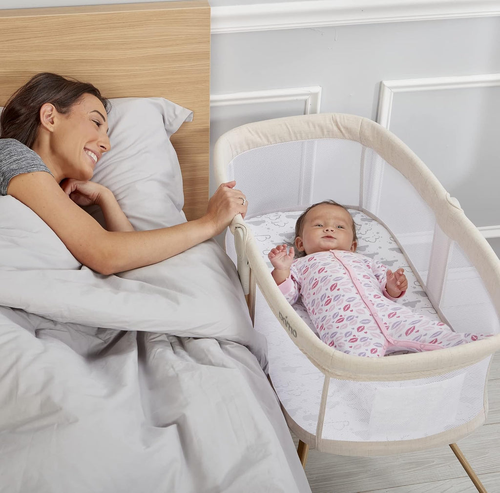 Portable Folding Baby Bassinet with Removable Canopy, Travel Bag, and Mattress Z3877