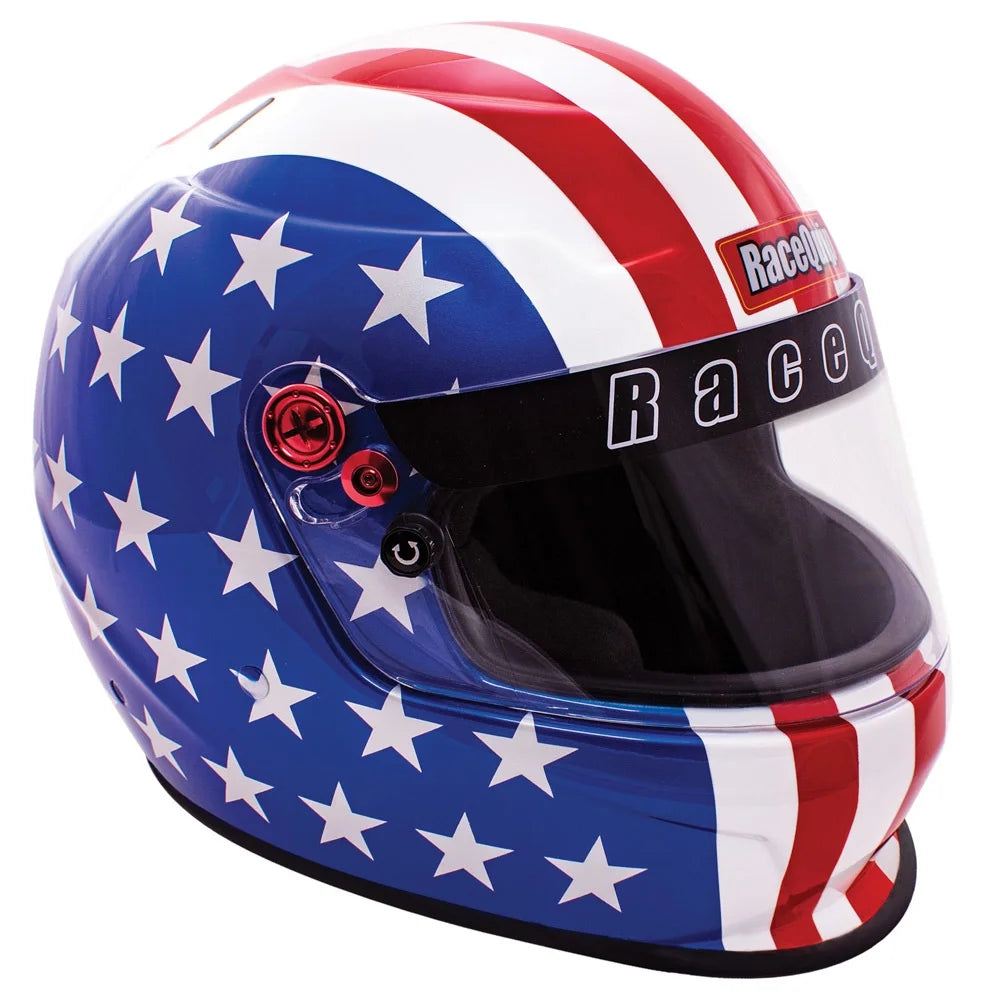 Red/White/Blue Full Face Racing Helmet U467573