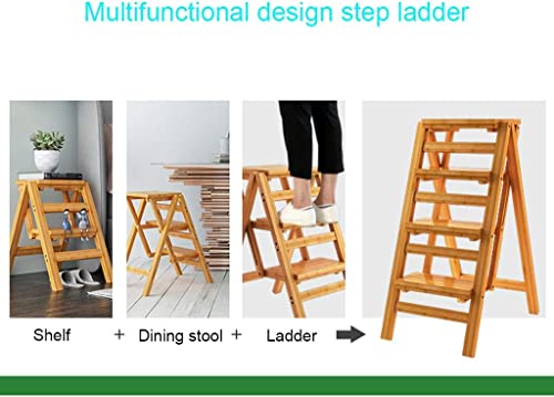 Wooden Folding 3 Step Ladder Stool X298397