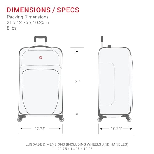 Black Softside Expandable Luggage, Checked-Large 29-Inch E37042