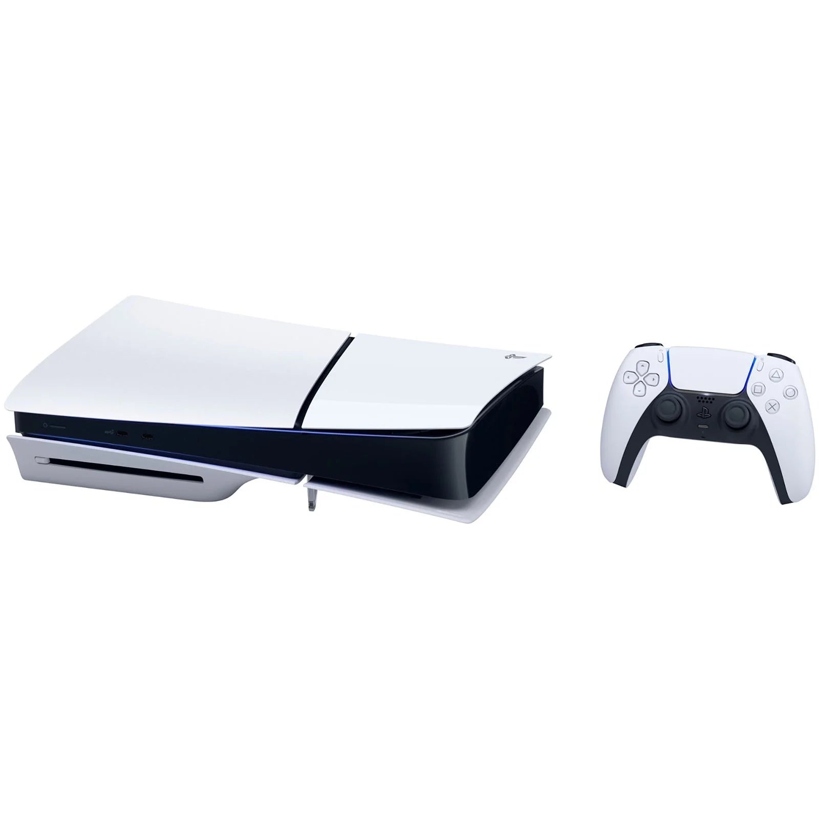 PlayStation 5 Slim Disc Video Game Console with Starlight Blue Controller Q793