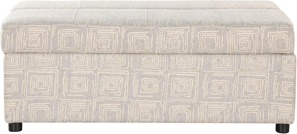 Twin Size Folding Ottoman Sleeper Bed with Mattress Convertible Guest Bed Light Gray Couch Sofa X483019