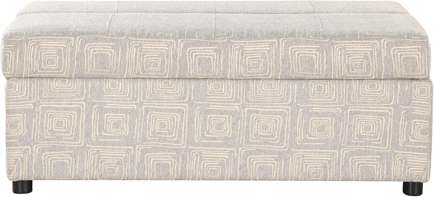Twin Size Folding Ottoman Sleeper Bed with Mattress Convertible Guest Bed Light Gray Couch Sofa X483019