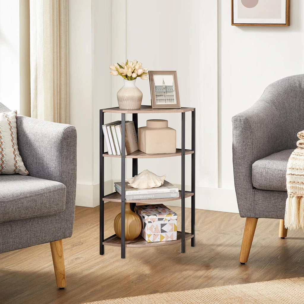 4-Tier Corner Bookshelf Ladder Shelf O335