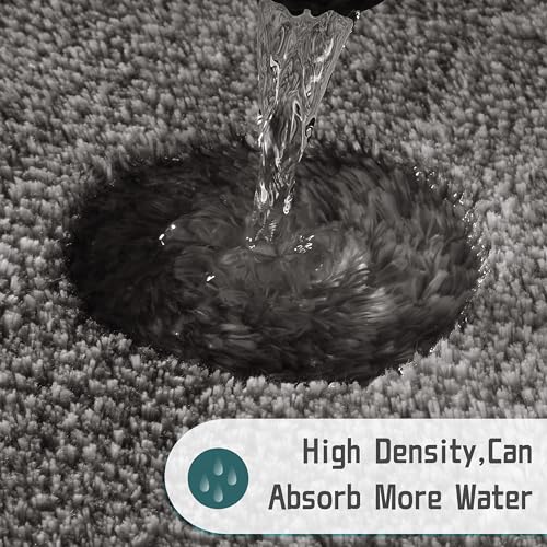 Blue Gray 24"x17" Microfiber Bath Rug W479968