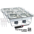 24 PC Disposable Aluminum Chafing Dish Set Z535