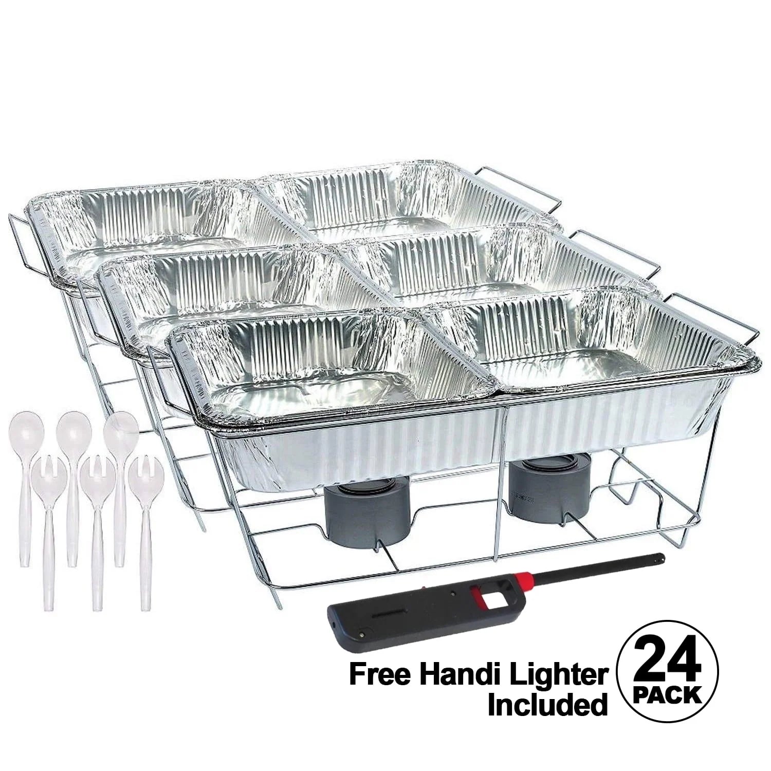 24 PC Disposable Aluminum Chafing Dish Set Z535