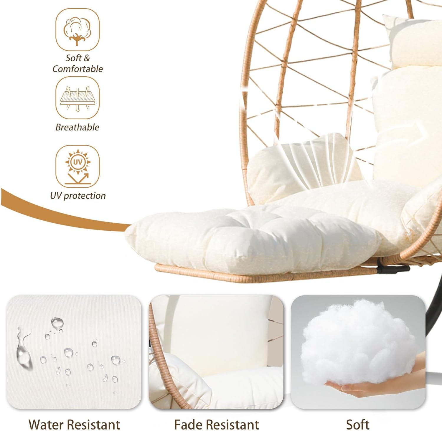 Small Hanging Egg Chair with Stand B970865