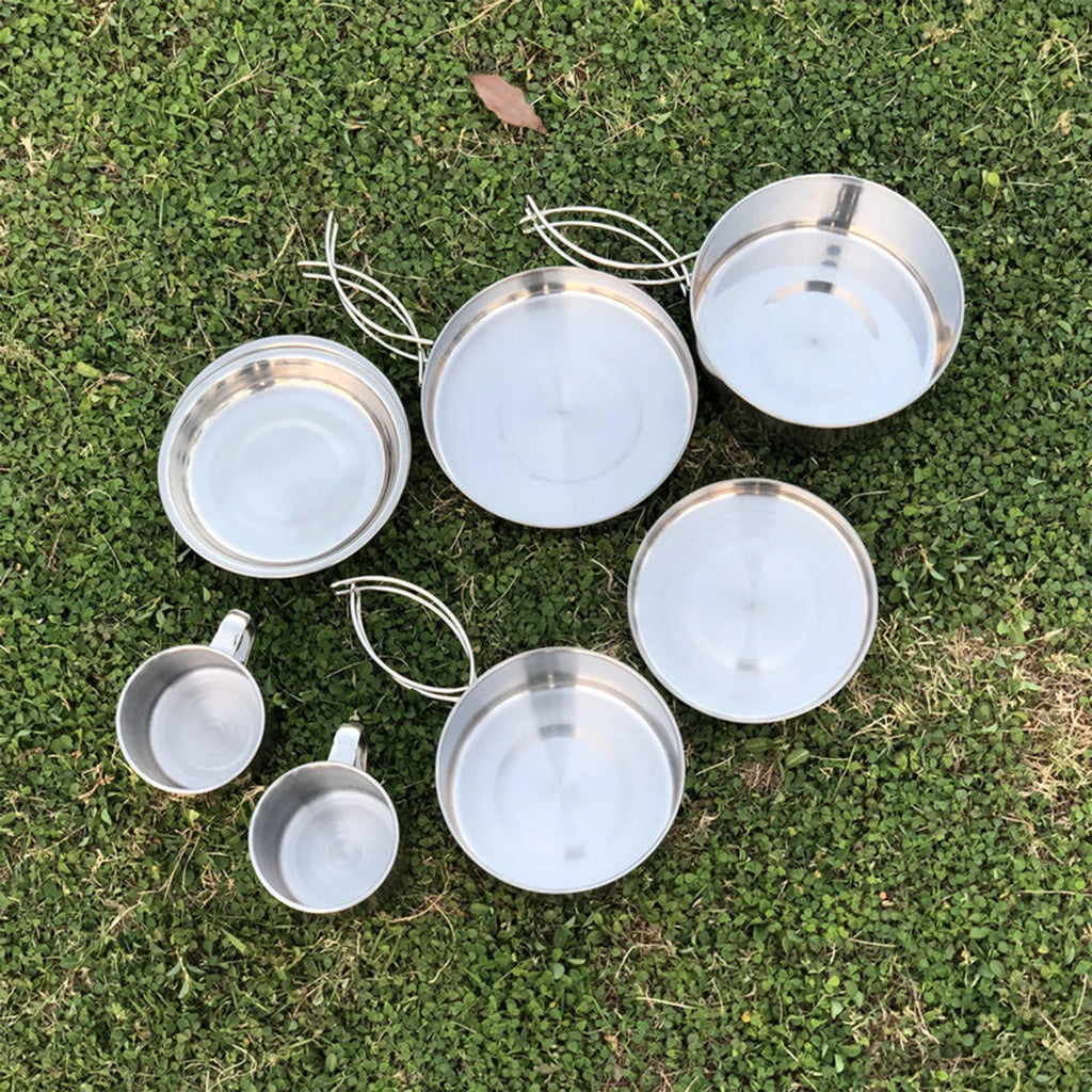 8x Nonstick Lightweight Camping Cookware Set I677798