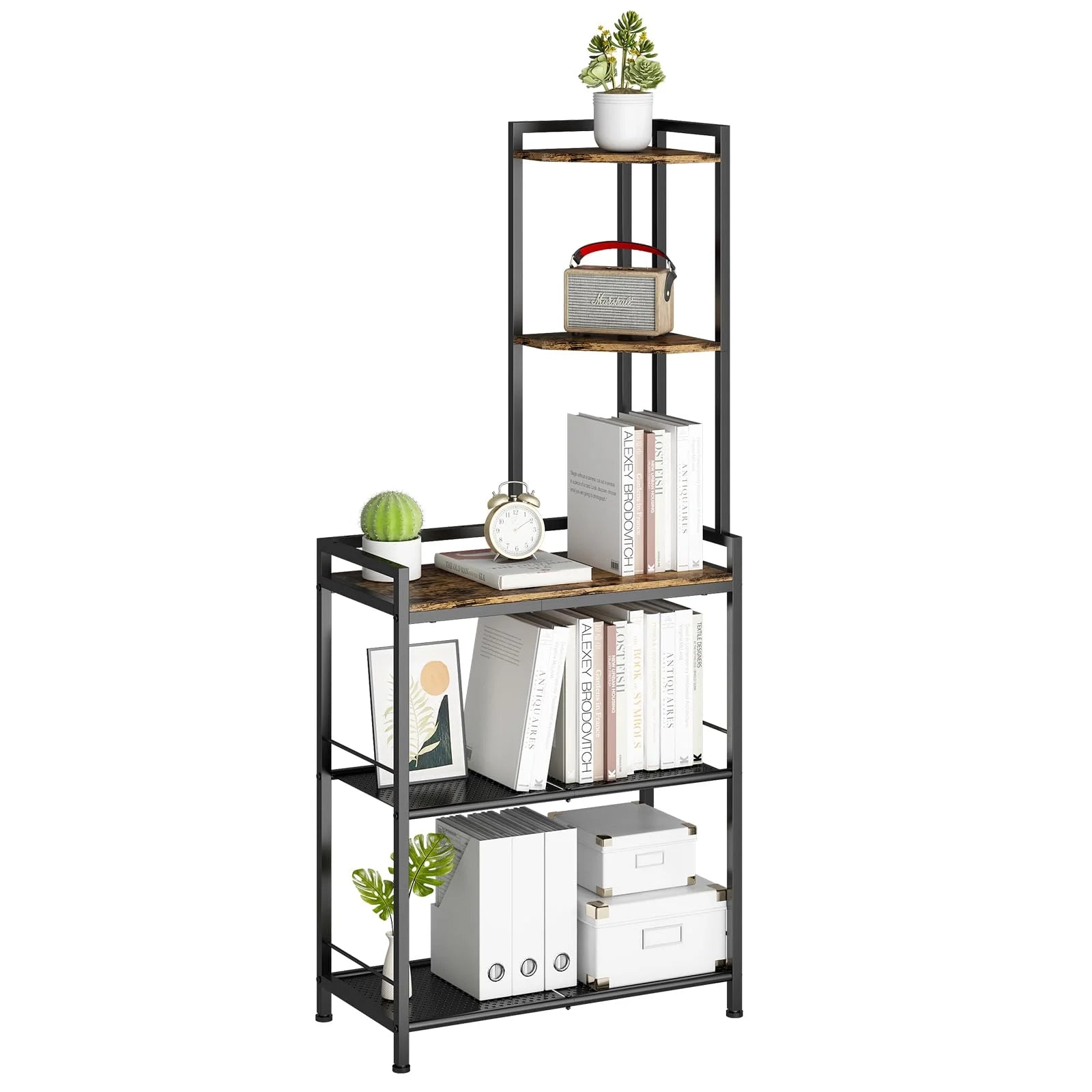 Black 5 Tier Corner Shelf W224159