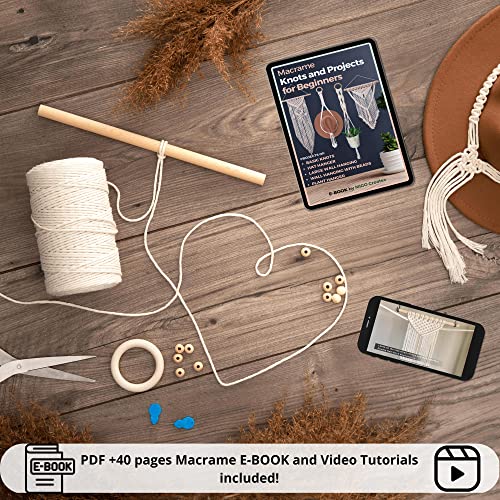 115 Pcs Macrame Kit with 220yd Cotton Yarn V7391