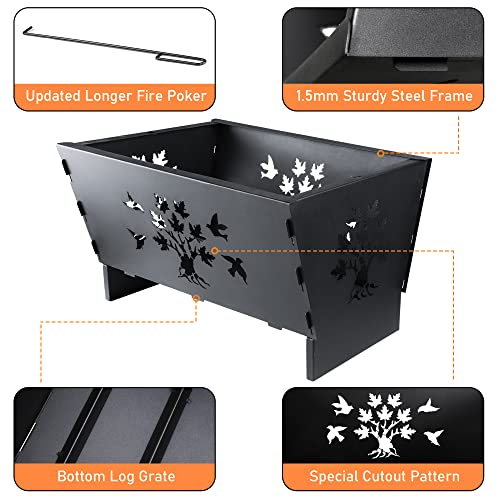 28 Inch Rectangle Cast Iron Fire Pit G6792