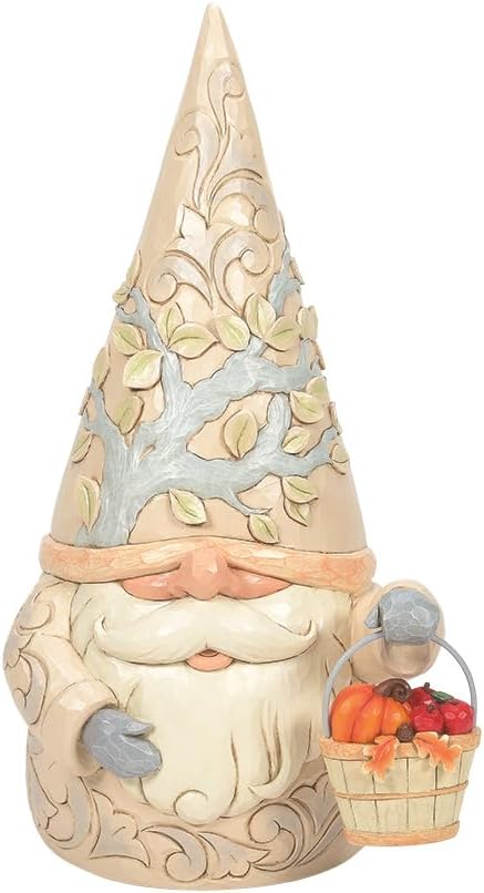 Four Seasons Gnome Statue with 4 Baskets Figurine 16.5 Inch Multicolor G261
