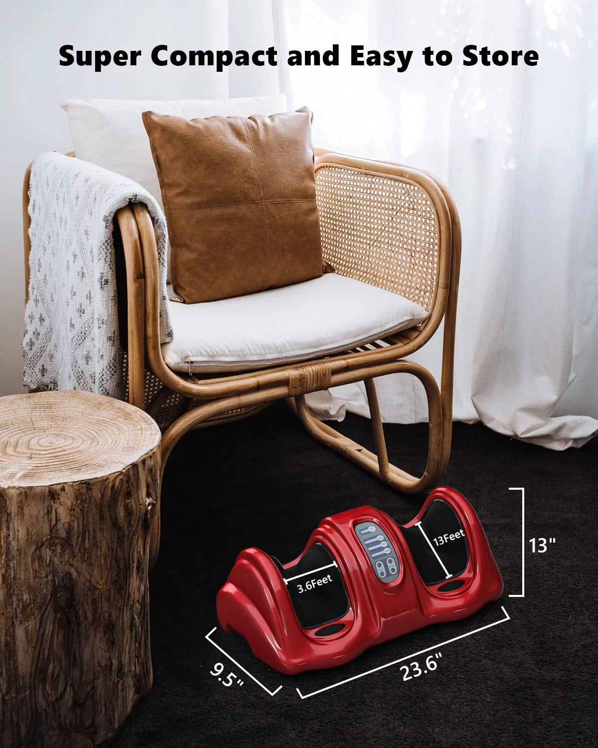 Electric Foot Massager with Remote and 3 Massage Modes H60978