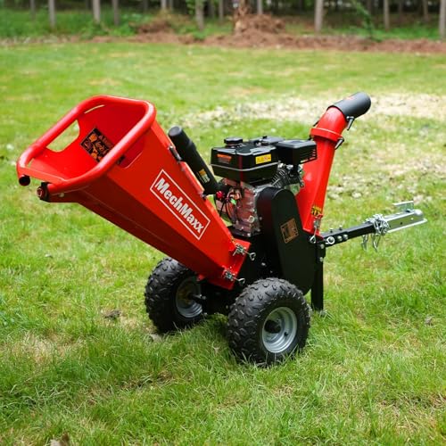 212CC 7HP Gas Powered Wood Chipper Leaf Branch Shredder Mulcher with Towbar R422950