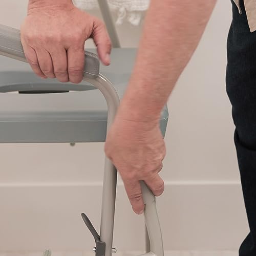Bariatric Drop Arm Commode, 1000 Pound Weight Capacity, Adjustable Height I8031