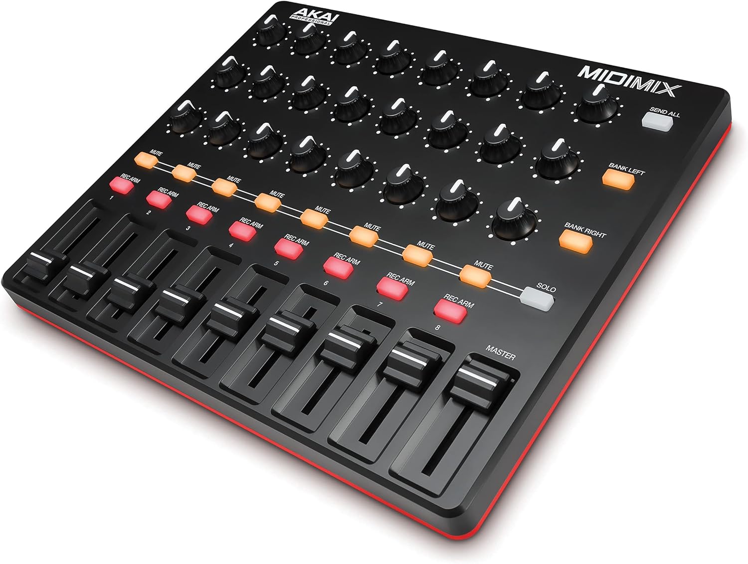 USB MIDI Controller Mixer with Assignable Faders, 24 Knobs, 16 Buttons V375951