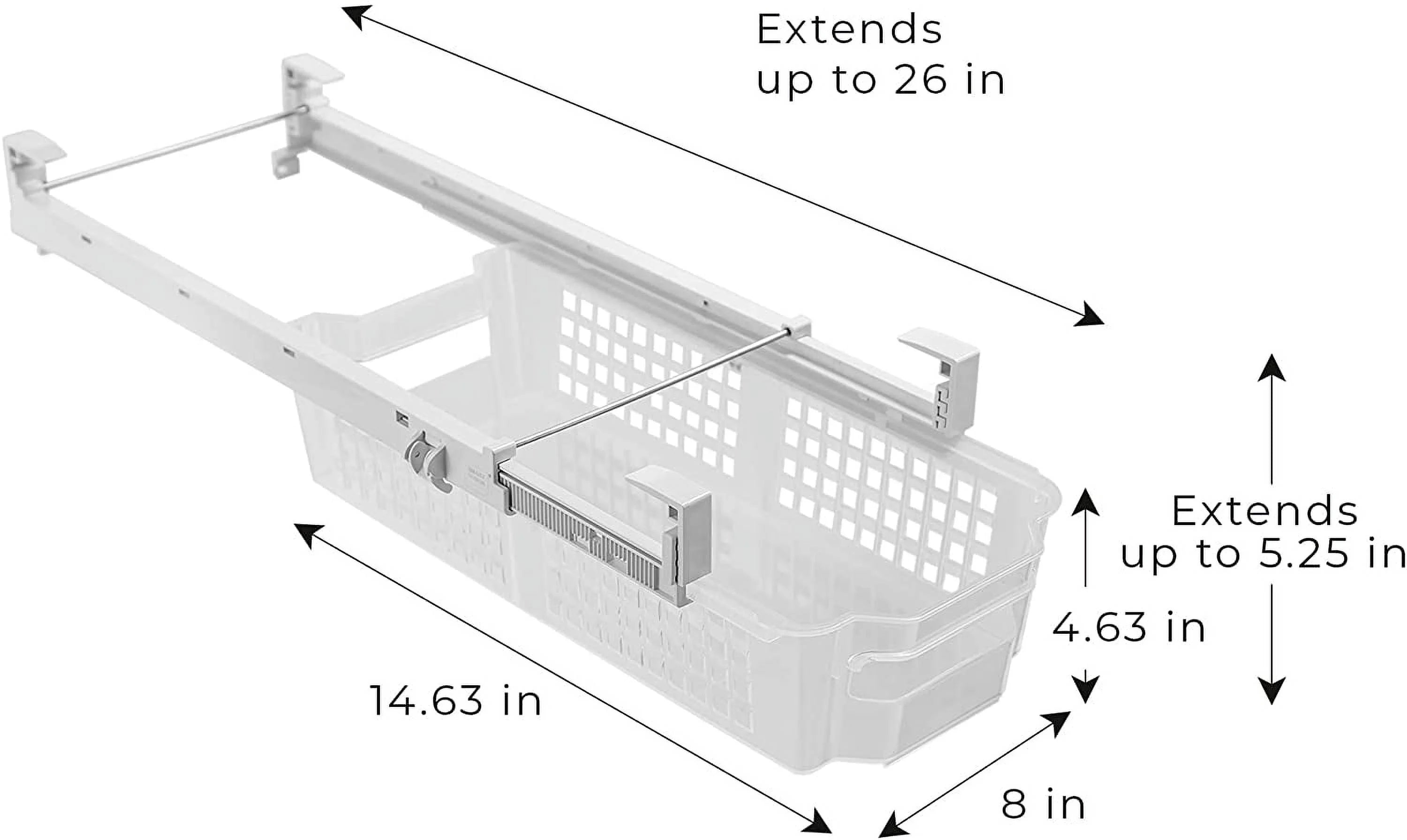 Refrigerator Pull Out Bin Drawer - Clear F823434
