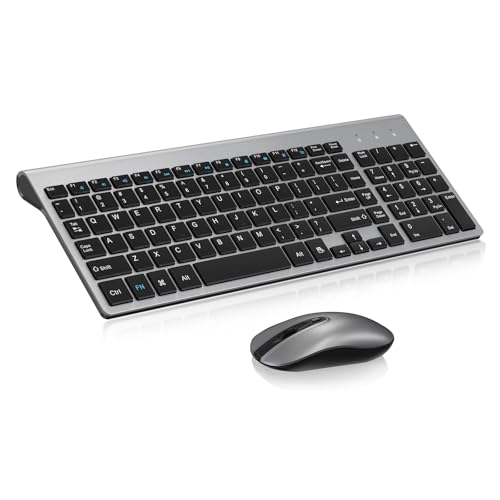 Blue Wireless Keyboard and Mouse Combo 2.4G D27067