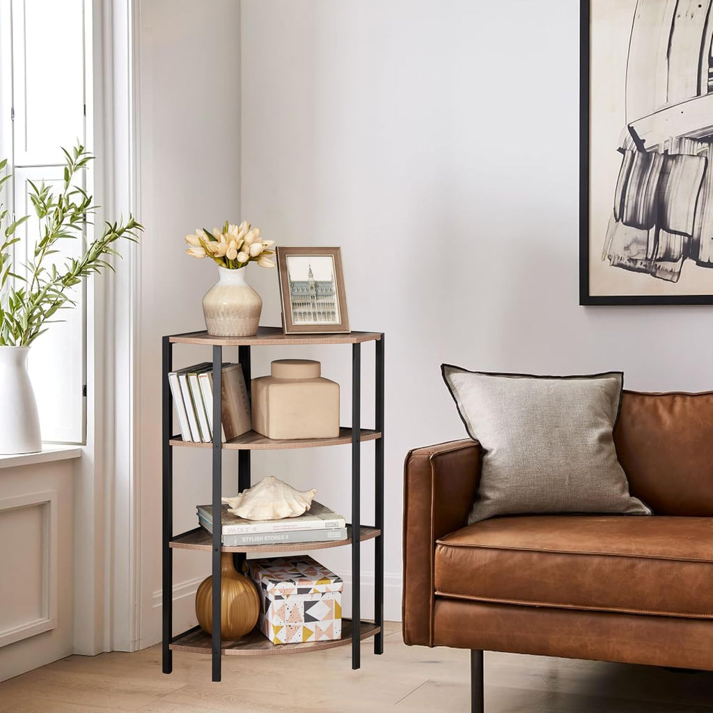 4-Tier Corner Bookshelf Ladder Shelf O335