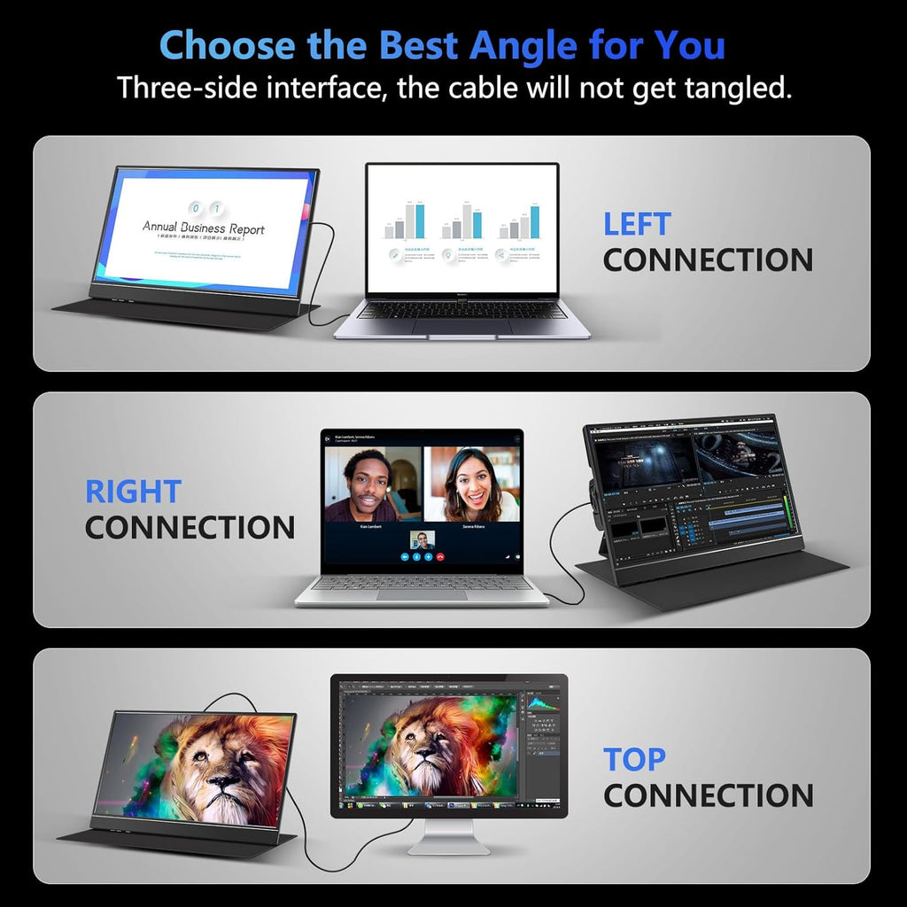 14 Inch 1080P FHD IPS USB C Portable Monitor P663