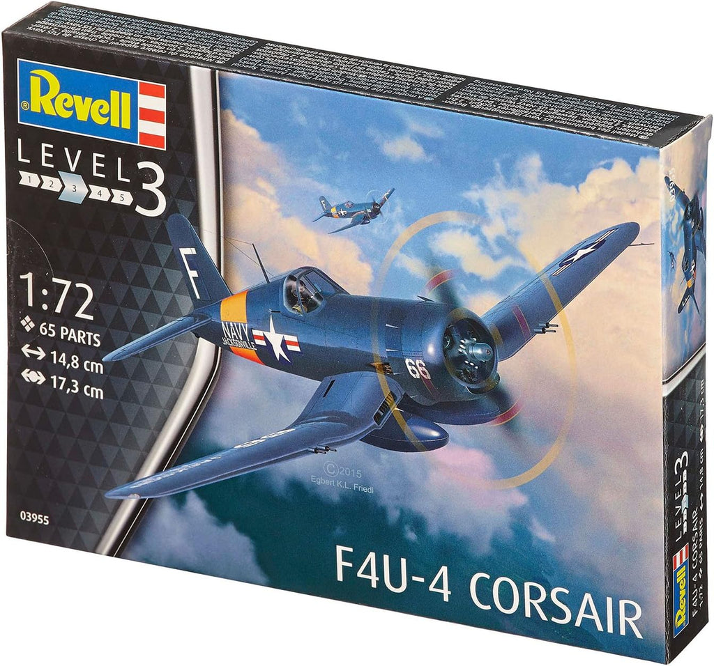 14.8 cm length 17.3 cm spanwidth F4U-4 Corsair Model Kit B257