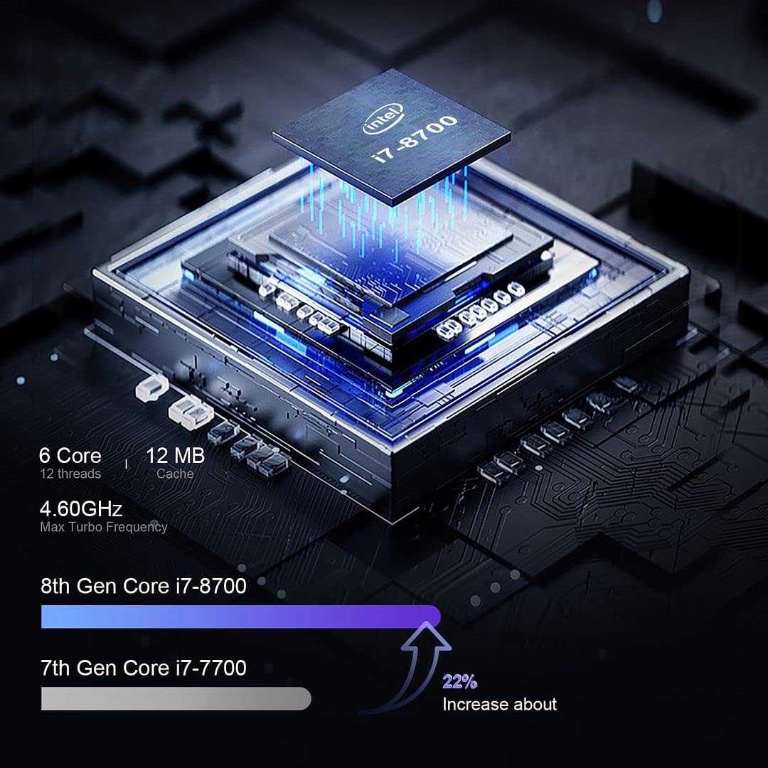 Black Small Form Factor Desktop Computer H8128