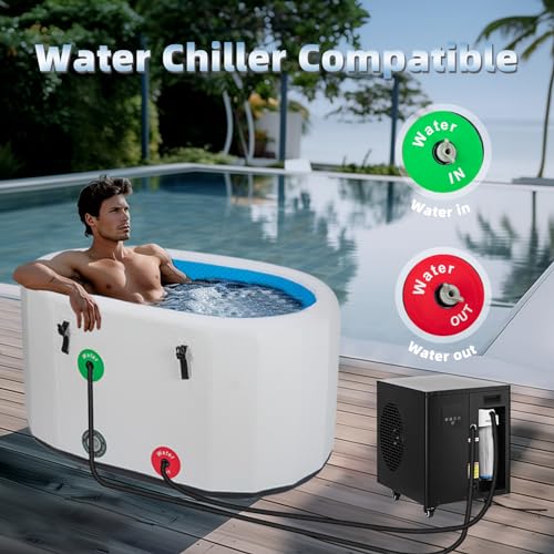 Black XL Cold Plunge Tub, 53.15" L x 33.46" W x 25.59" H T19606