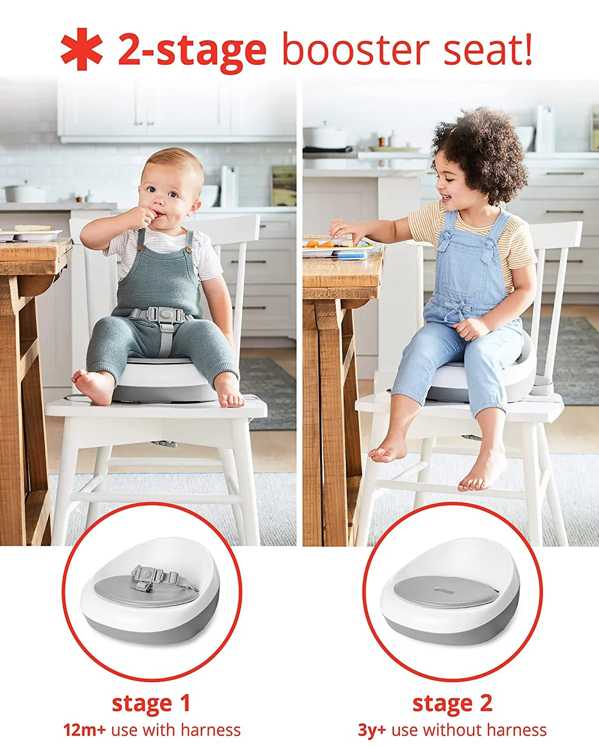 Grey White Booster Seat N27926