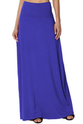 Casual Draped Jersey Long Maxi Skirt M689