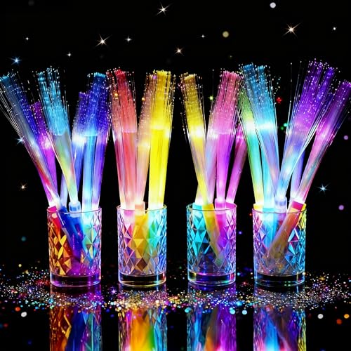 24 PCS Glow Fiber Optic Wands J871201