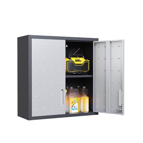 Heavy Duty Steel Wall Cabinet with 2 Doors and Adjustable Shelves N869