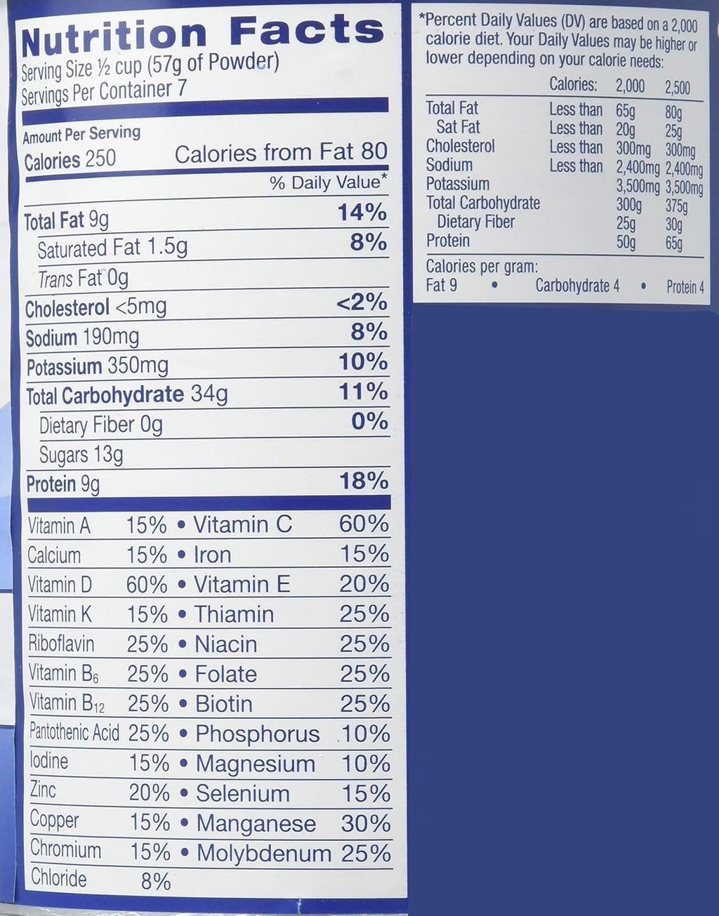Vanilla Nutrition Powder, 14 oz U8078