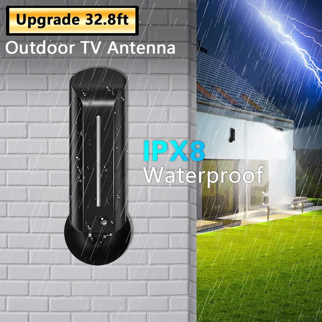 Outdoor HD Digital TV Antenna with 32.8ft Coaxial Cable S387513