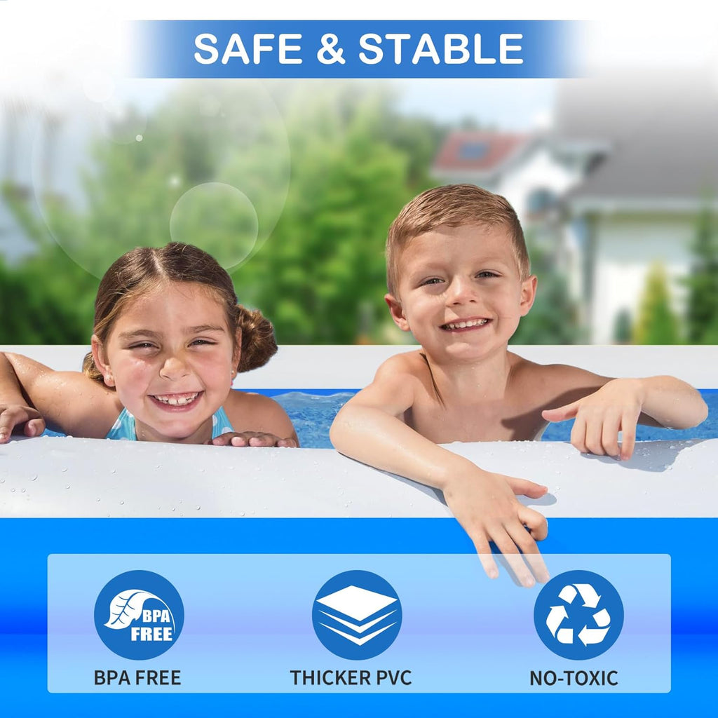 145" X 74" X 22" Inflatable Swimming Pool Z62282