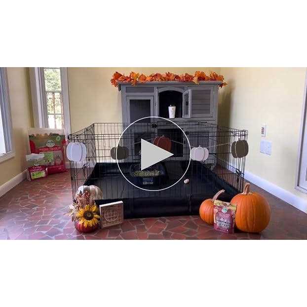 47 Two Story Rabbit Hutch Bunny Cage with Wheels L802