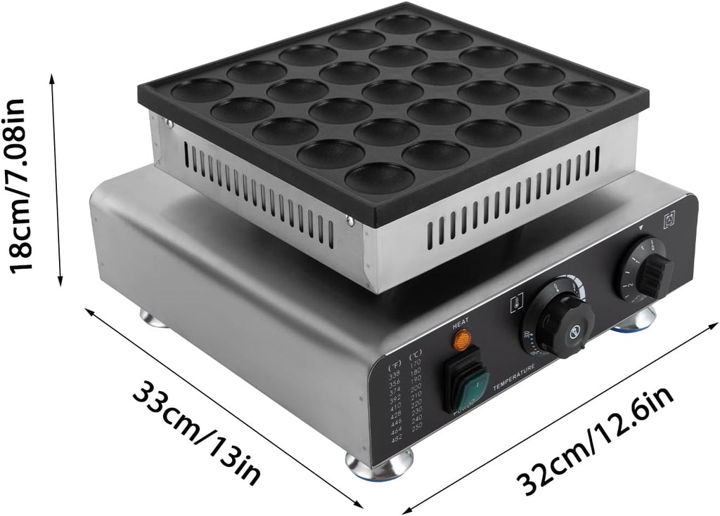 25PCS Non-stick Electric Pancake Maker Stainless Steel V225