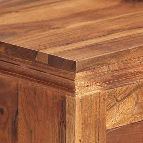 Rustic Sideboard Solid Acacia Wood Brown Two Doors Two Drawers 24.8"x11.8"x29.5" L3659