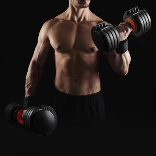 55 lbs Pair Adjustable Dumbbell I523909